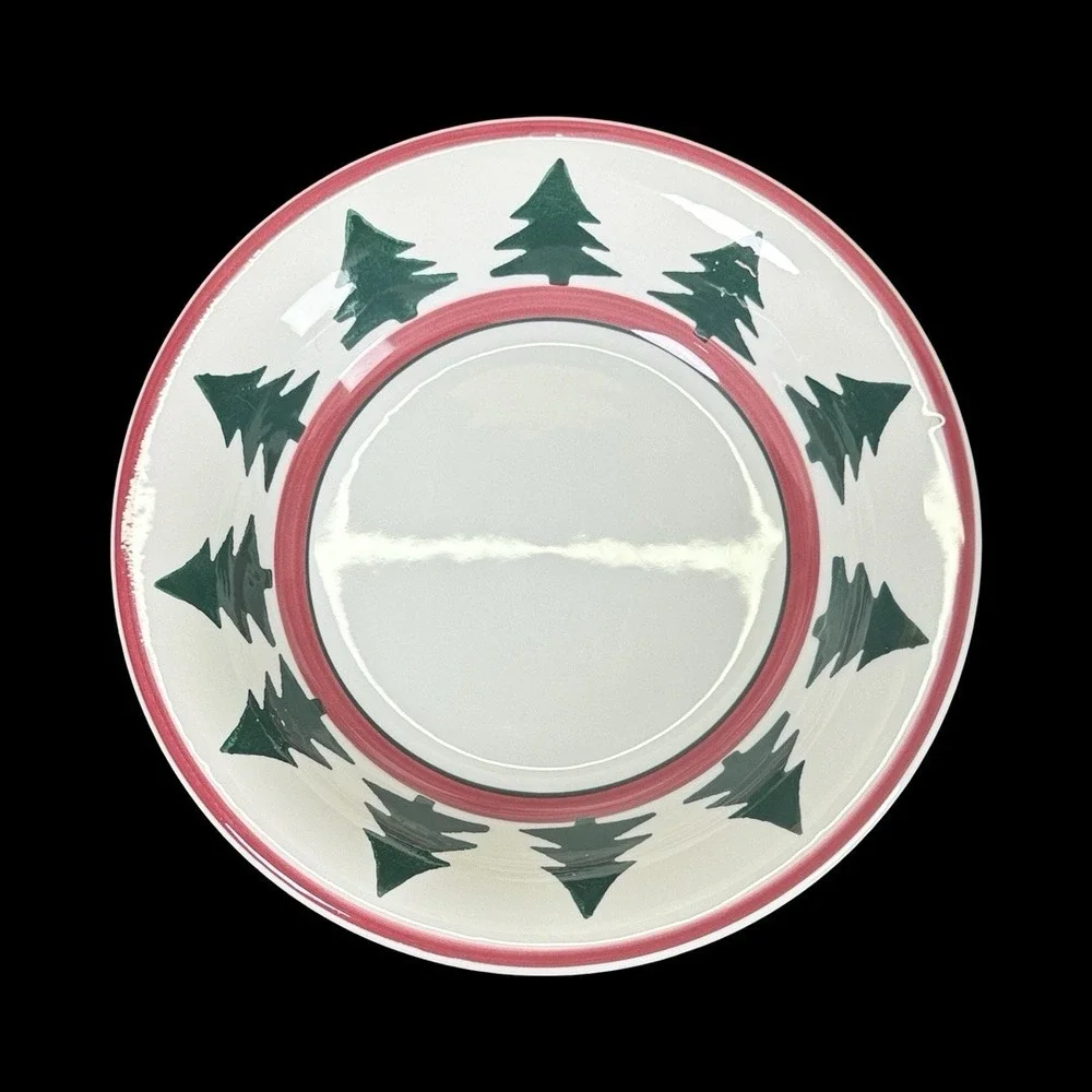 Pier 1 O' Tannenbaum SOUP BOWLS Christmas Trees Cereal Bowl 8 ¼